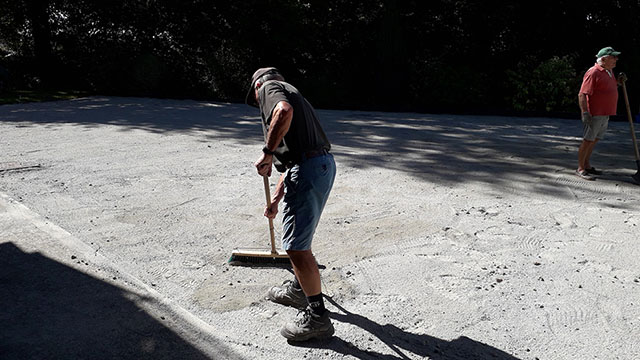 Création du terrain de pétanque